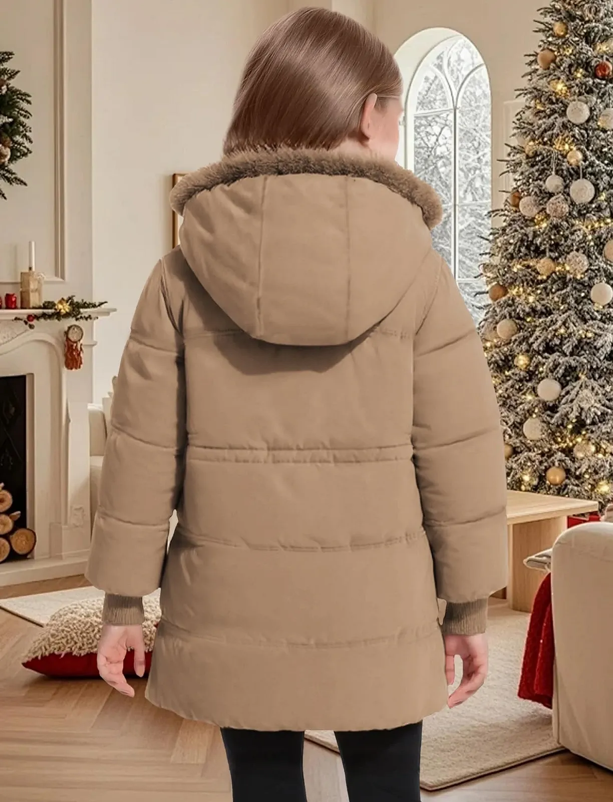 Зимове пальто SEAUR для дівчаток, зимова куртка, фото №3