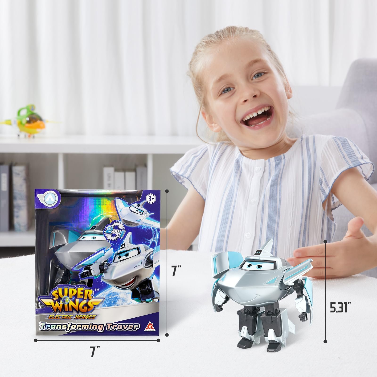 Самолет Super Wings Traver Серебристый, фото №6