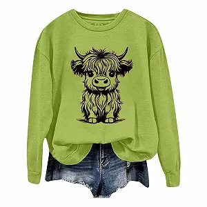 Женская толстовка Осень-Зима 2024, коровьий принт, рубашка с длинными рукавами - Фото 1