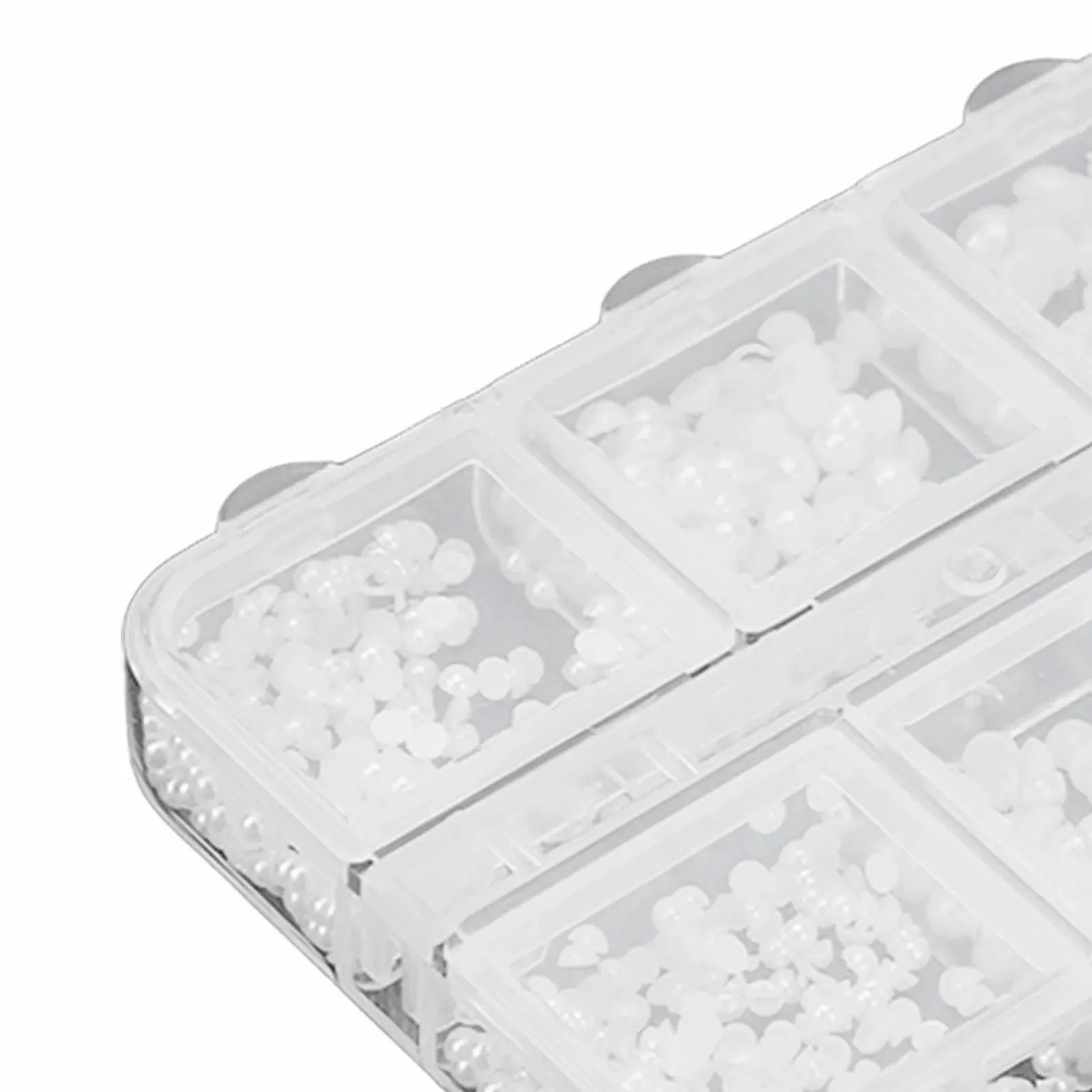 Украшения для ногтей 5 коробок, милые жемчужины, искусственные стразы, украшения для ногтей, маникюрные украшения, белый (DQ-A01), фото №8