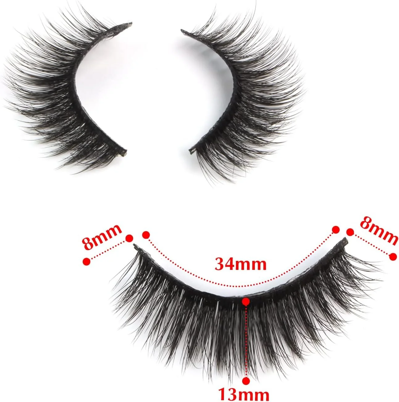 Набір з 5 пар накладних вій / Натуральний вигляд / 6D / Набір натуральних вій / Ручна робота / Багаторазові, фото №3