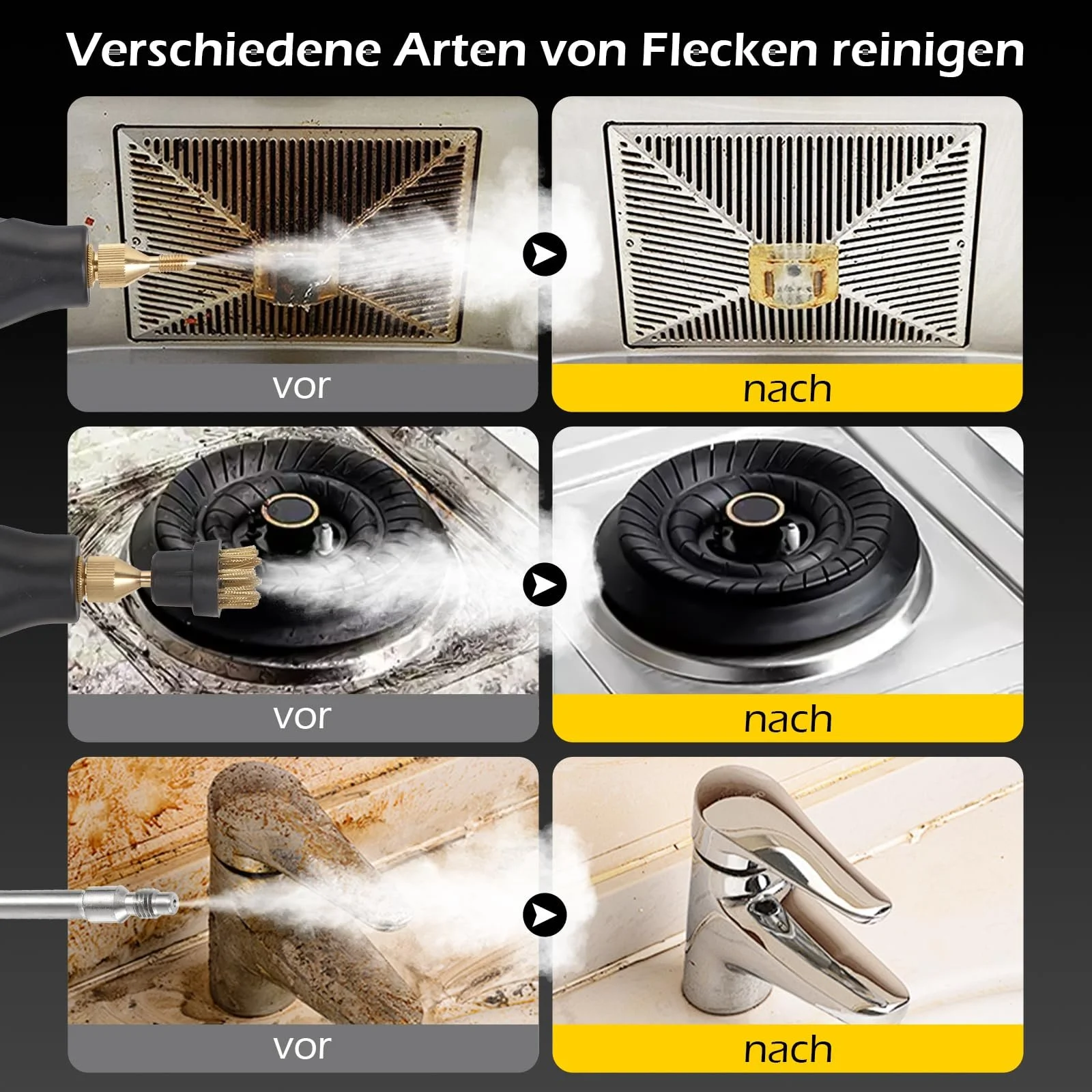 Ручний пароочисник Dyna-Living 1.5 L 14 аксесуарів, фото №5