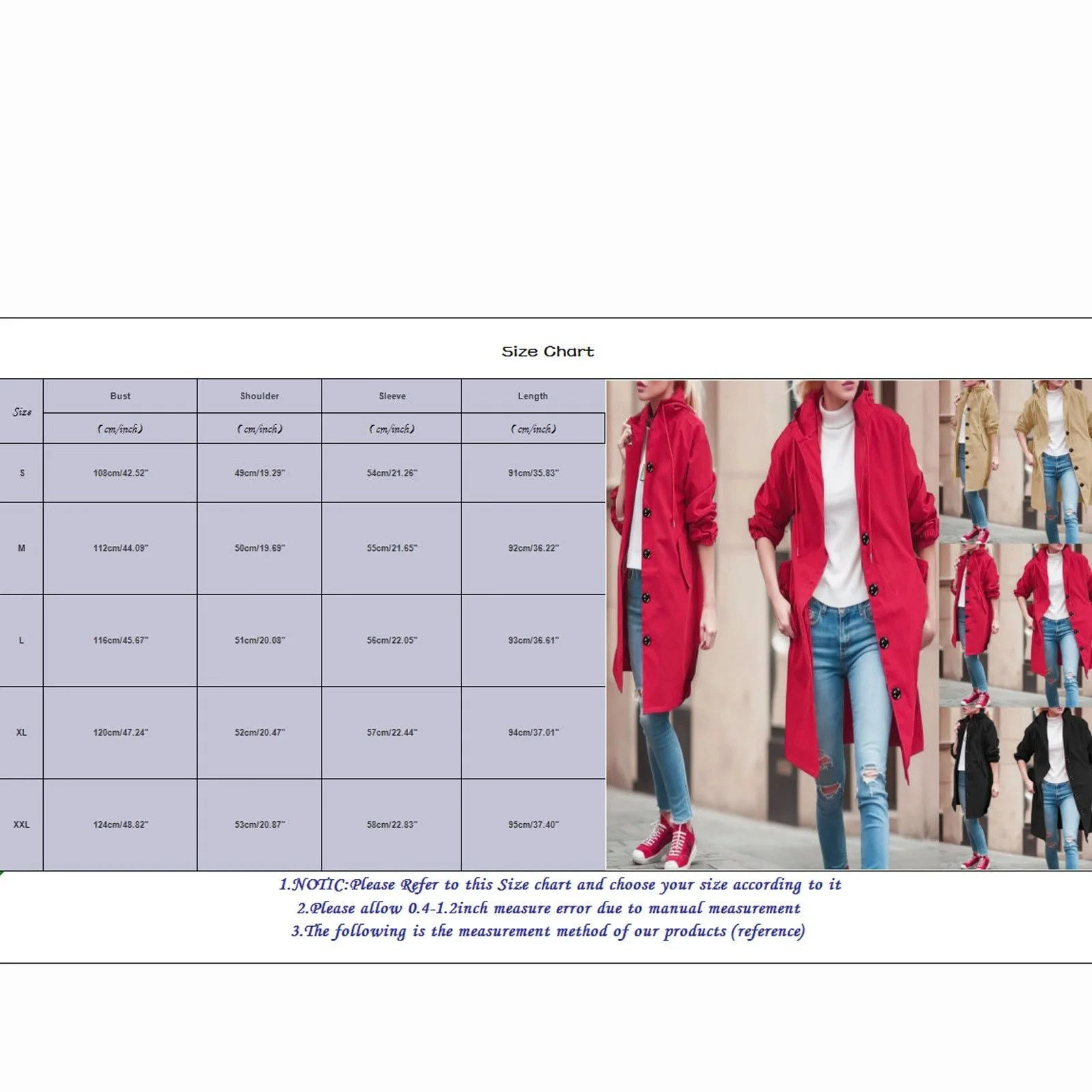 Тренч LCpddajlspig Жіночий Довгий Весняний Однотонний, фото №3