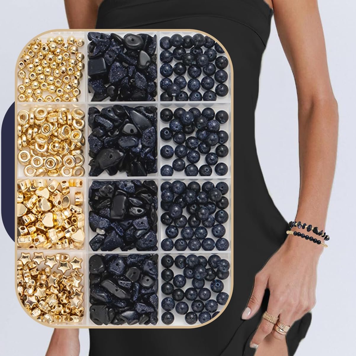 Намистини Amazonite для браслетів Regbsulqs, набір намистин з дорогоцінного каміння, фото №3