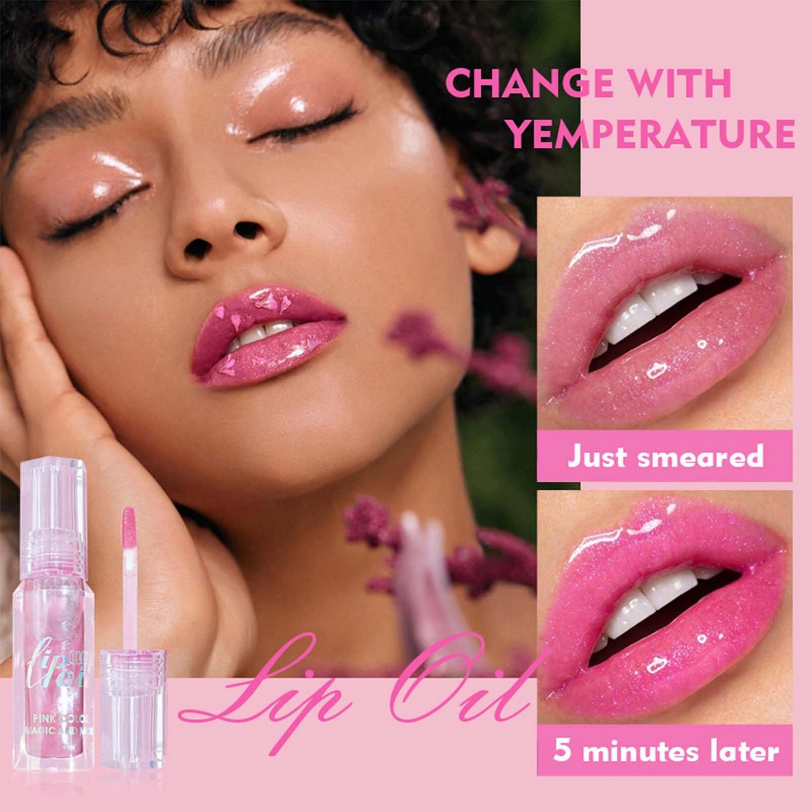 Блиск для губ Shiny Tinted Lip Colour Change Reduces Non-Sticky, фото №5