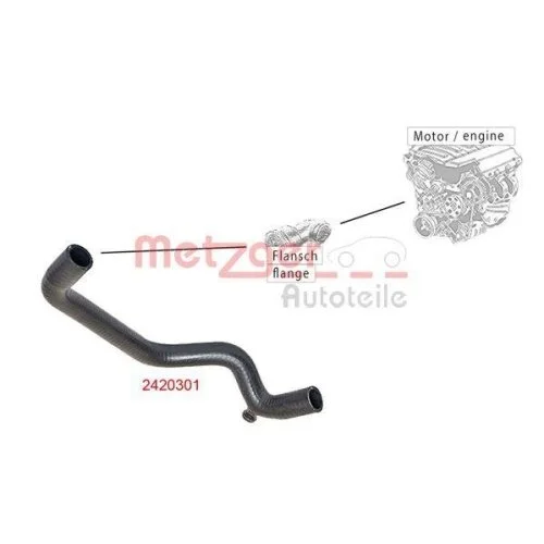 Шланг радіатора METZGER 2420301 для CITROËN FIAT FORD LANCIA PEUGEOT, фото №2