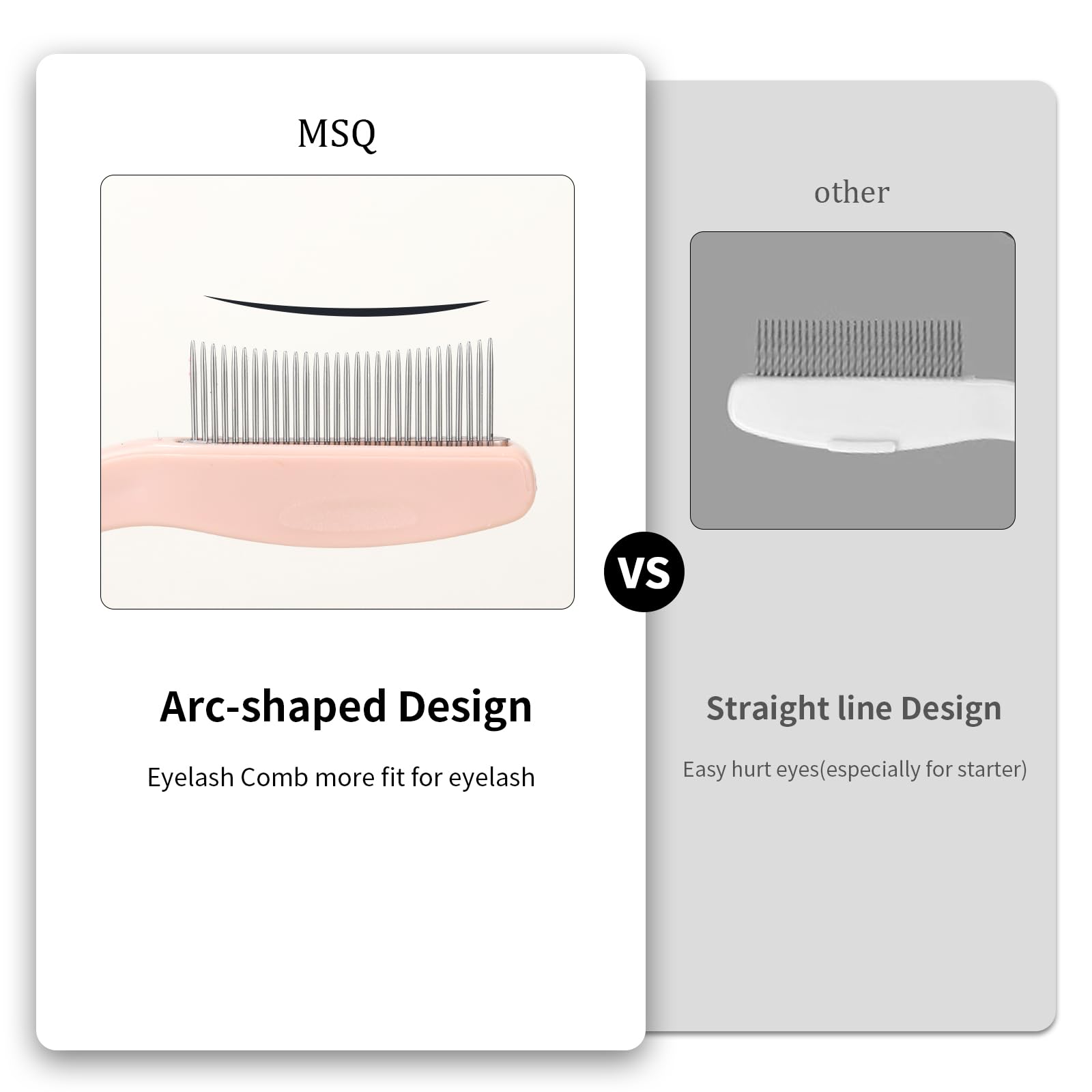 Щітка MSQ Comb Eyelash Separator Bow Eyebrow Grooming (бежевий), фото №3