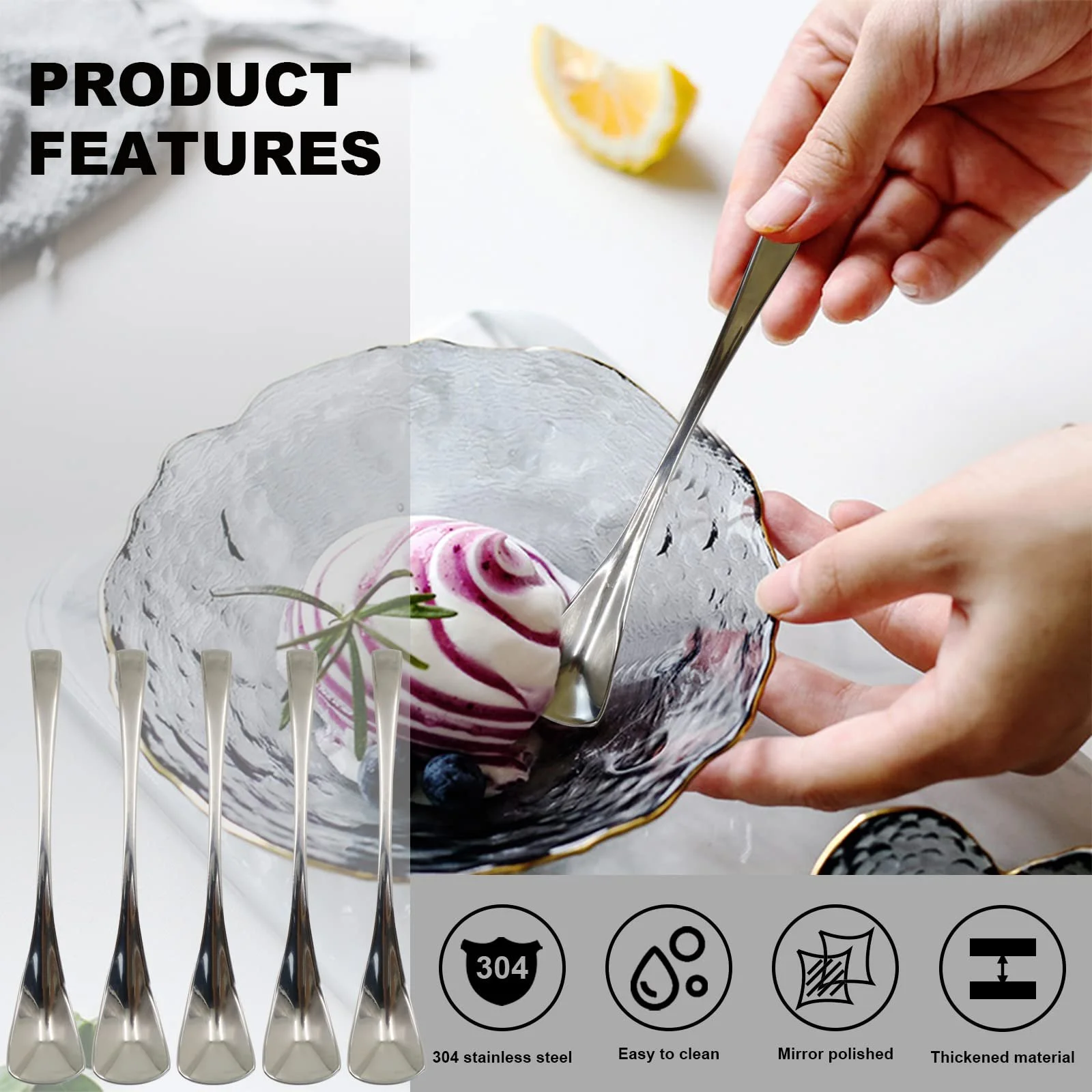 Ложка для еспресо LELE LIFE Demitasse, нержавіюча сталь 18/10, фото №2