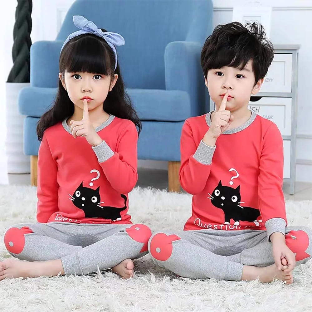 Комплект піжамний FedMois Дитячий для хлопчиків 4 шт. З довгим рукавом 100% бавовна, фото №5