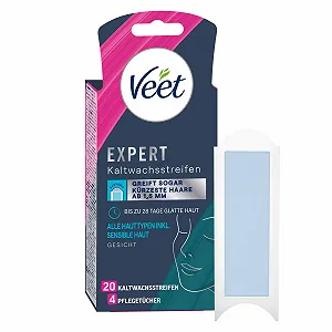 Полоски восковые Veet Expert для лица 20 шт. Холодный воск - Фото 1