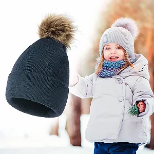 Детская шапка-бини из искусственного меха synthetic.ua - Фото 1