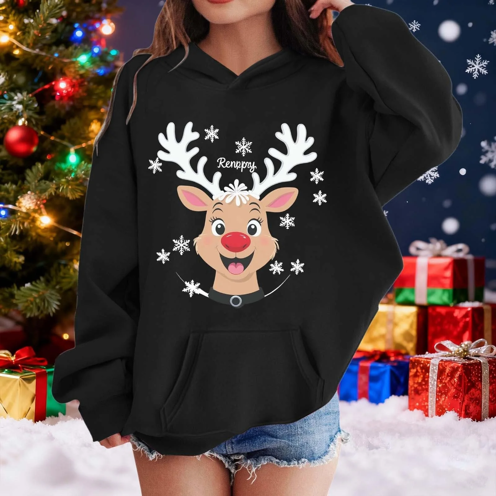 Рождественский худи для девочки, фото №4