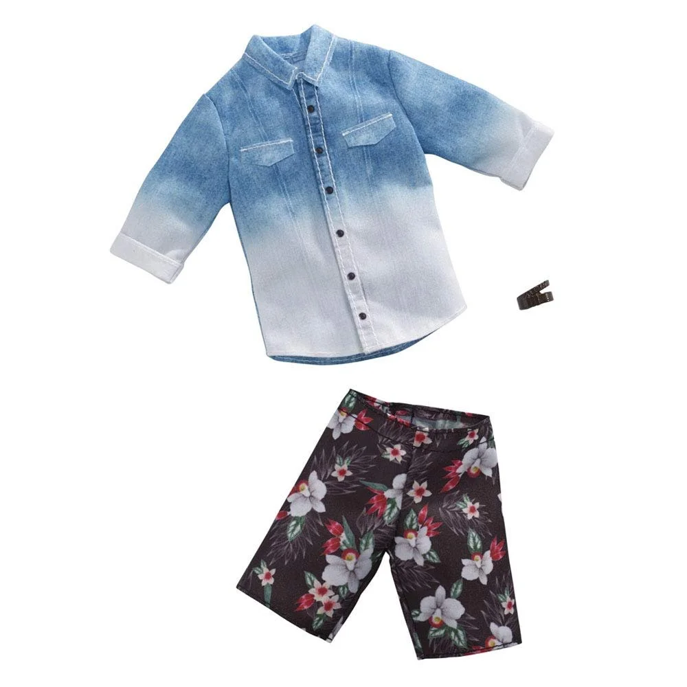 Набір Mattel Гавайський стиль | Ken Trend Fashion | Barbie FXJ36 | Одяг для ляльок, фото №1