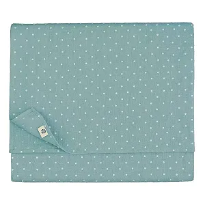 Скатертина Linen & Cotton Antea 137х250 см Лляна Біла / Блакитна - Фото 1