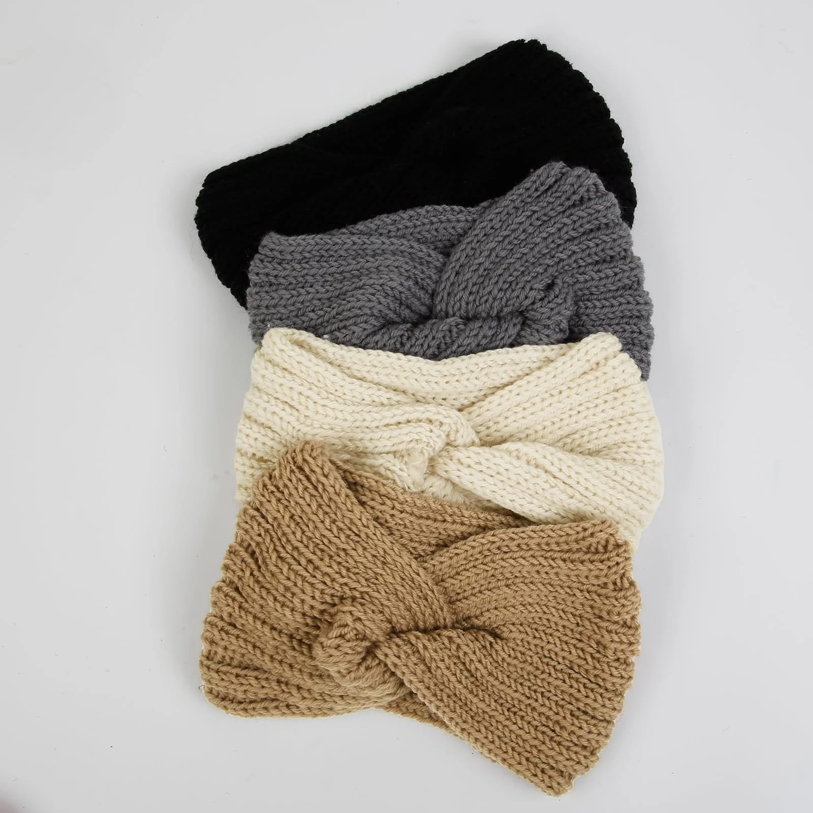 Набір із зимових пов'язок на голову для жінок, широкі в'язані, фото №5 Набір із зимових пов'язок на голову для жінок, широкі в'язані, фото №5