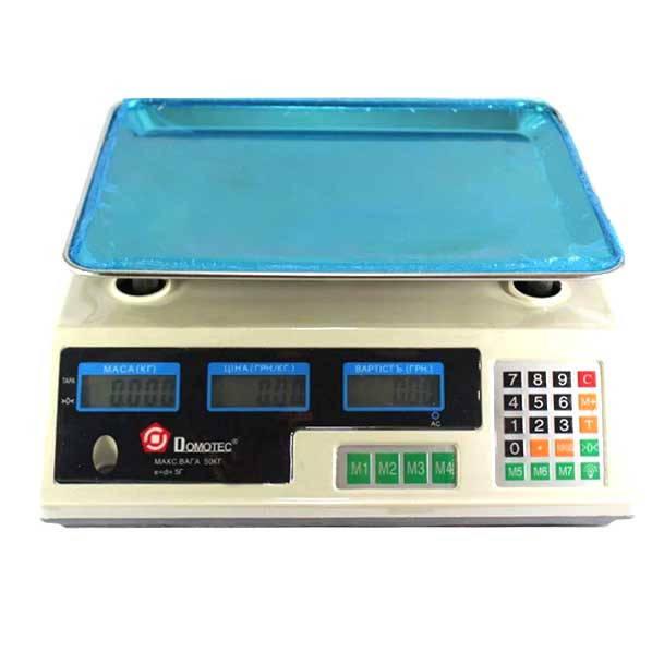 Весы торговые со счетчиком цены Domotec MC-228 50 кг, фото №1 Весы торговые со счетчиком цены Domotec MC-228 50 кг, фото №1