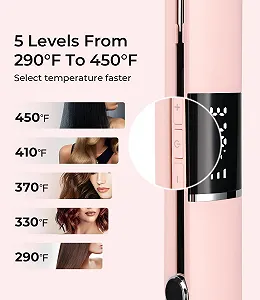 Выпрямитель для волос PRITECH с титановыми пластинами и LCD-дисплеем 150-230°C Pink synthetic.ua - Фото 1