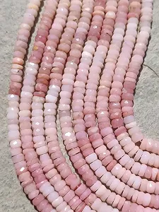 Бусины Розовый Опал Круглые Граненые 4.5-5 мм - Фото 1