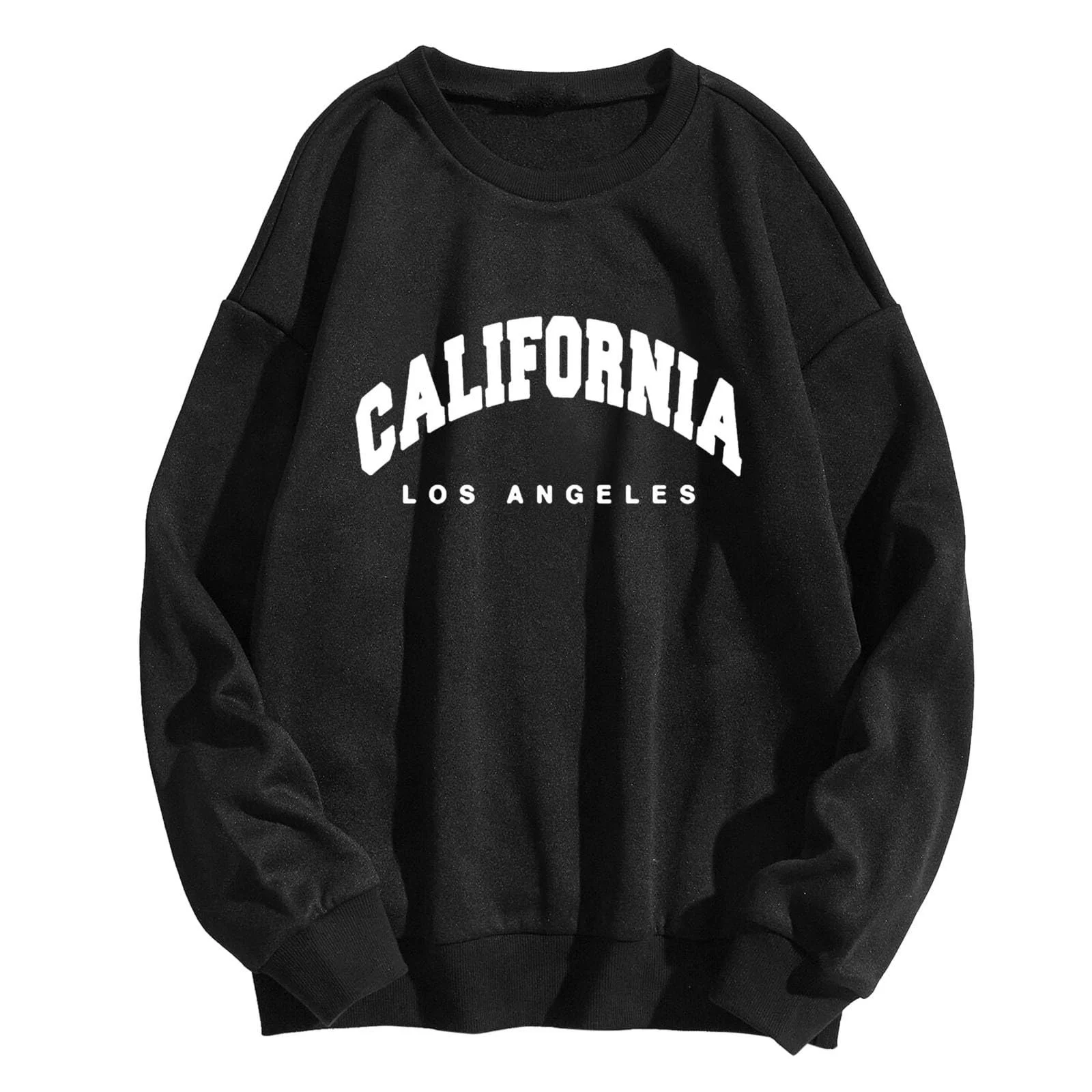 Женская туника Los Angeles Винтажный Краткий принт California Los Angeles Худи Los Angeles California Краткий принт Графика Мультяшная графика Аккуратный Длинный рукав Круглый вырез горловины, фото №1