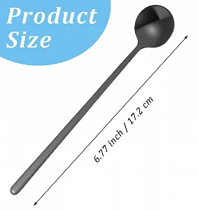 Ложки для эспрессо Zunmmer, набор 6 шт, нержавеющая сталь, матовый черный synthetic.ua - Фото 1