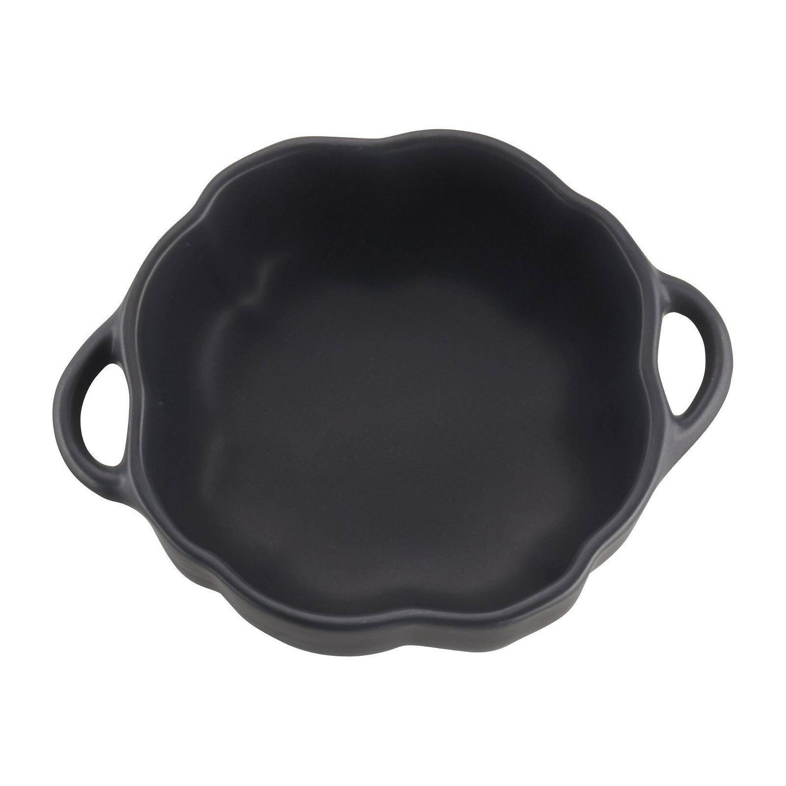 Кокотниця Staub Petite citrouille керамічна Гарбуз 453.6 г 16 oz чорна матова, фото №6
