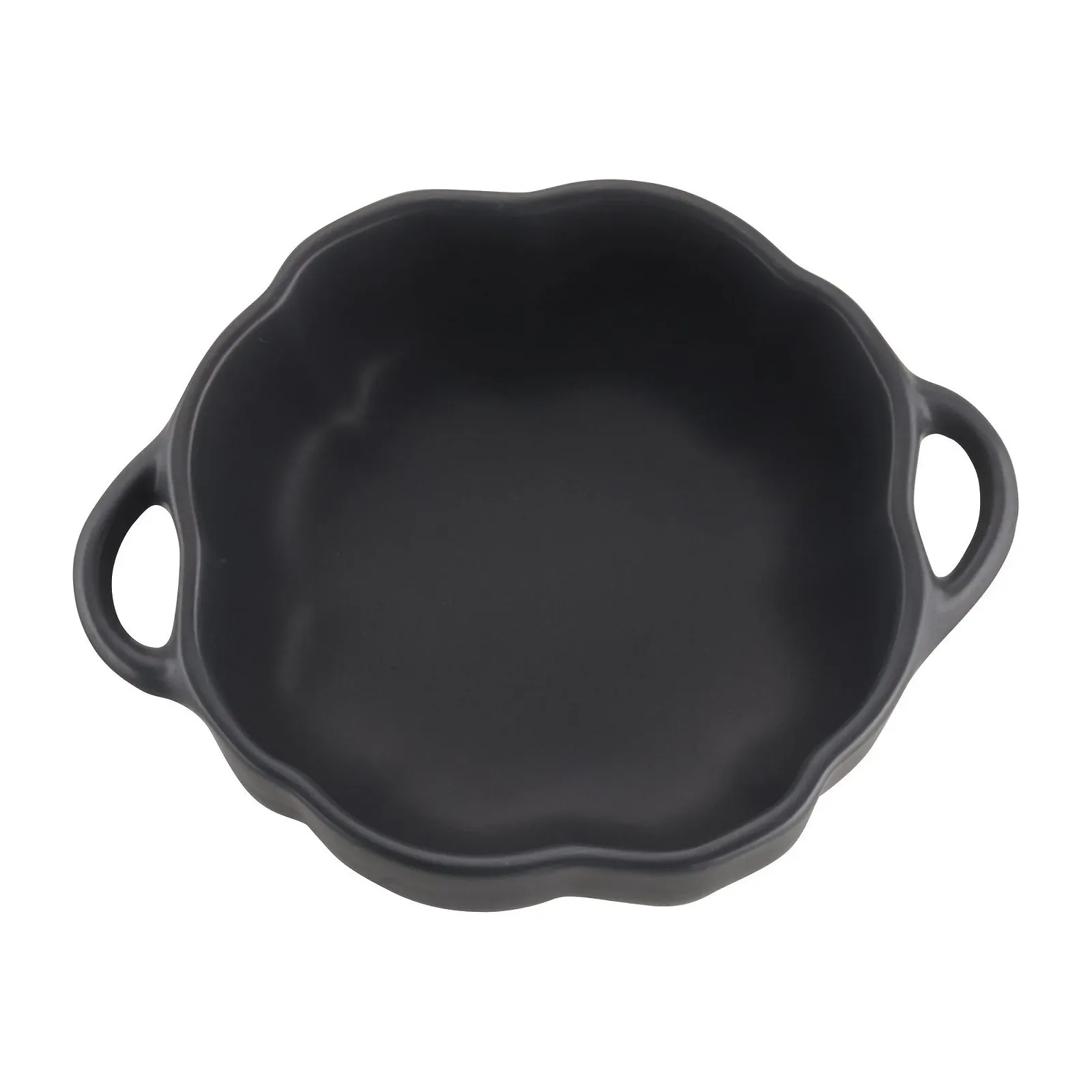 Кокотниця Staub Petite citrouille керамічна Гарбуз 453.6 г 16 oz чорна матова, фото №6