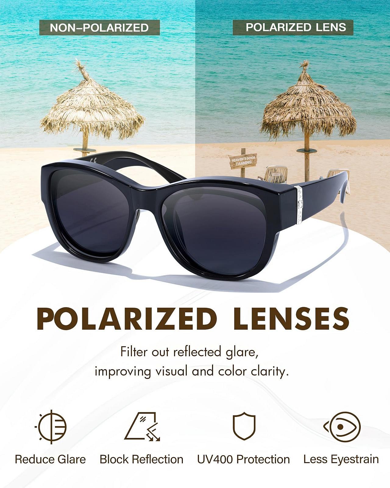 Солнцезащитные очки SIPHEW Polarized Fit Over для мужчин и женщин, большие, фото №6 Солнцезащитные очки SIPHEW Polarized Fit Over для мужчин и женщин, большие, фото №6