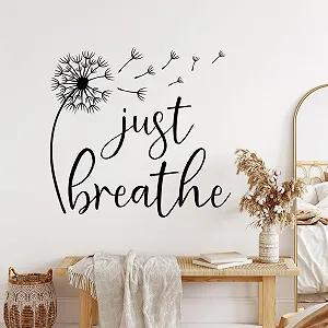 Наклейка на стіну GRAZDesign Dandelion Just Breathe 60 x 57 см Темно-сірий - Фото 1
