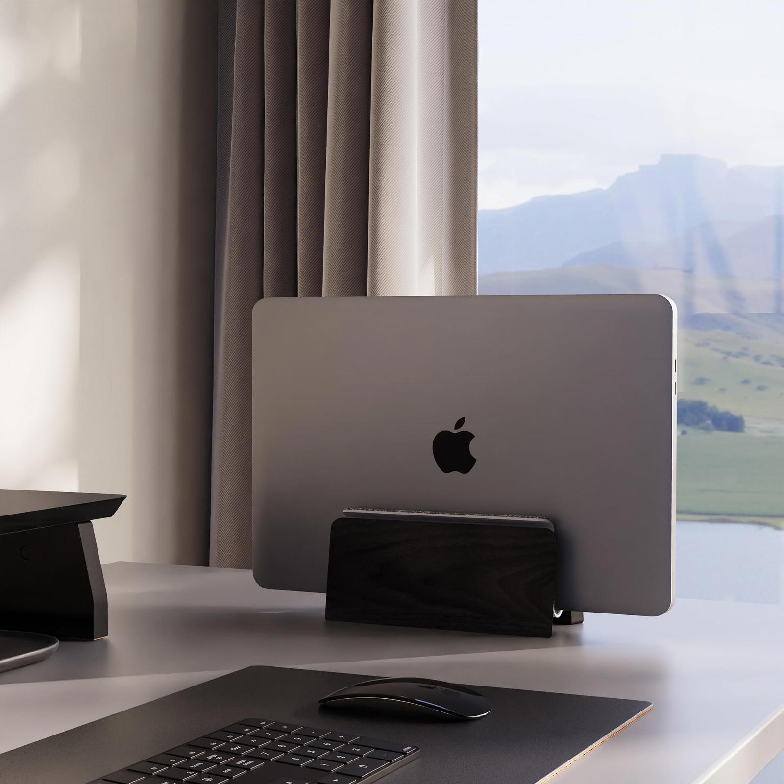 Подставка Вертикальная Raico Macbook Док-станция Walnut Черное дерево, одинарный слот, фото №4