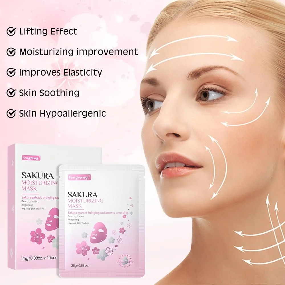 Маска для обличчя Fengyang Sakura Repair, набір масок для обличчя, зволожуюча маска, фото №3
