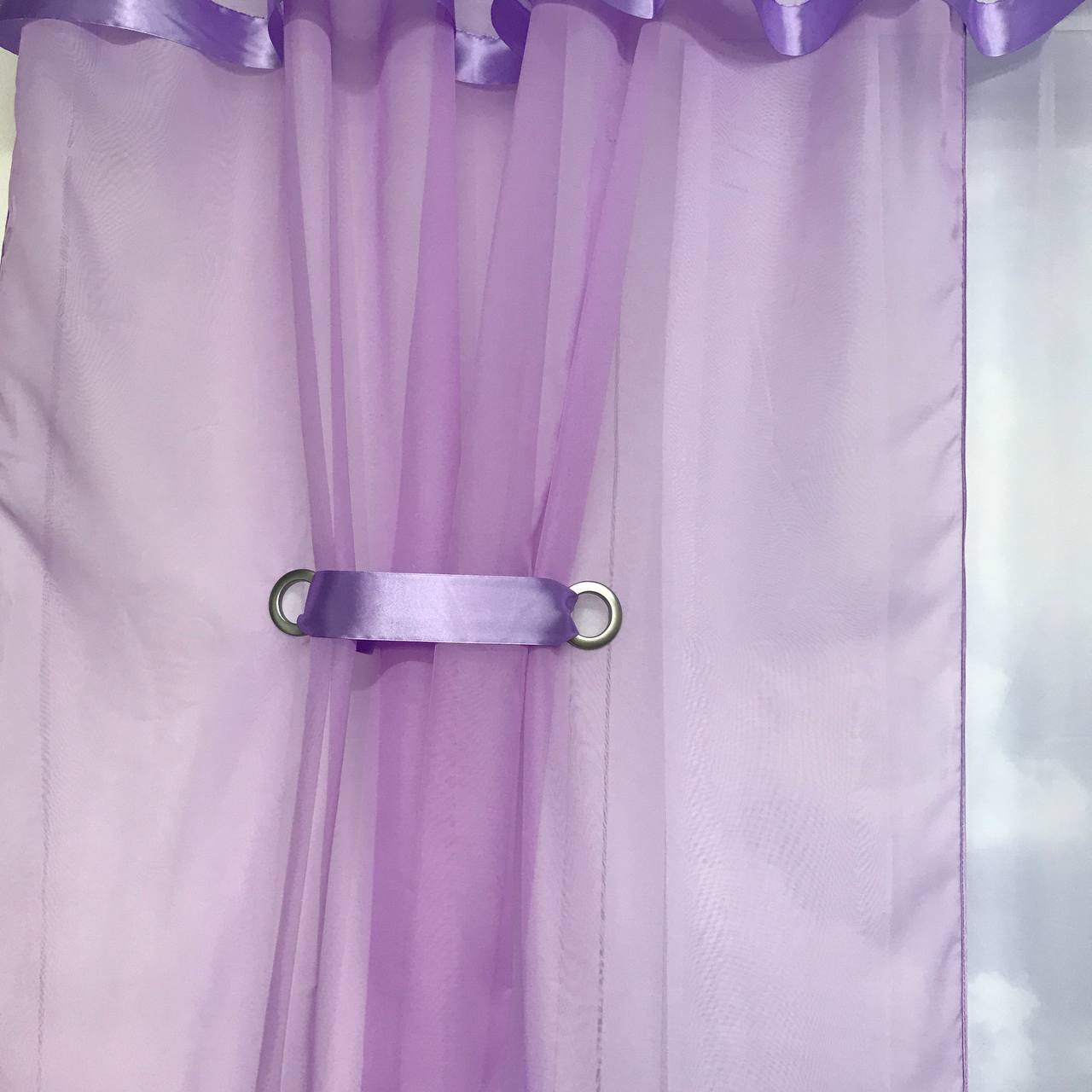Шифоновая занавеска 400x170 cm ALBO Фиолетовая (KU-144-18), фото №5