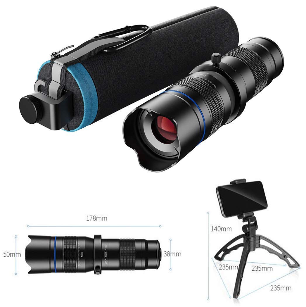 Монокуляр Ganzmetall внешний универсальный телеобъектив 20–40x зум двойная настройка с штативом, фото №2