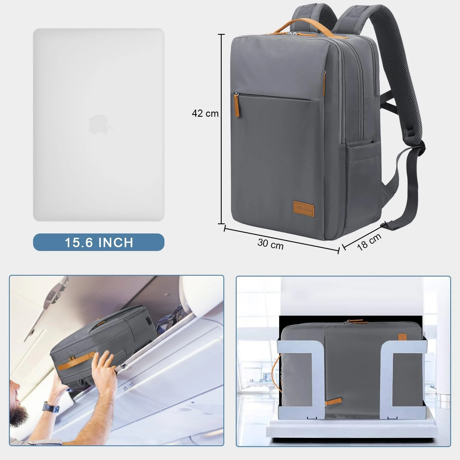 Рюкзак для ноутбука Hp hope Business 22л 15.6" USB Водонепроникний Сірий upgrade, фото №2 Рюкзак для ноутбука Hp hope Business 22л 15.6" USB Водонепроникний Сірий upgrade, фото №2