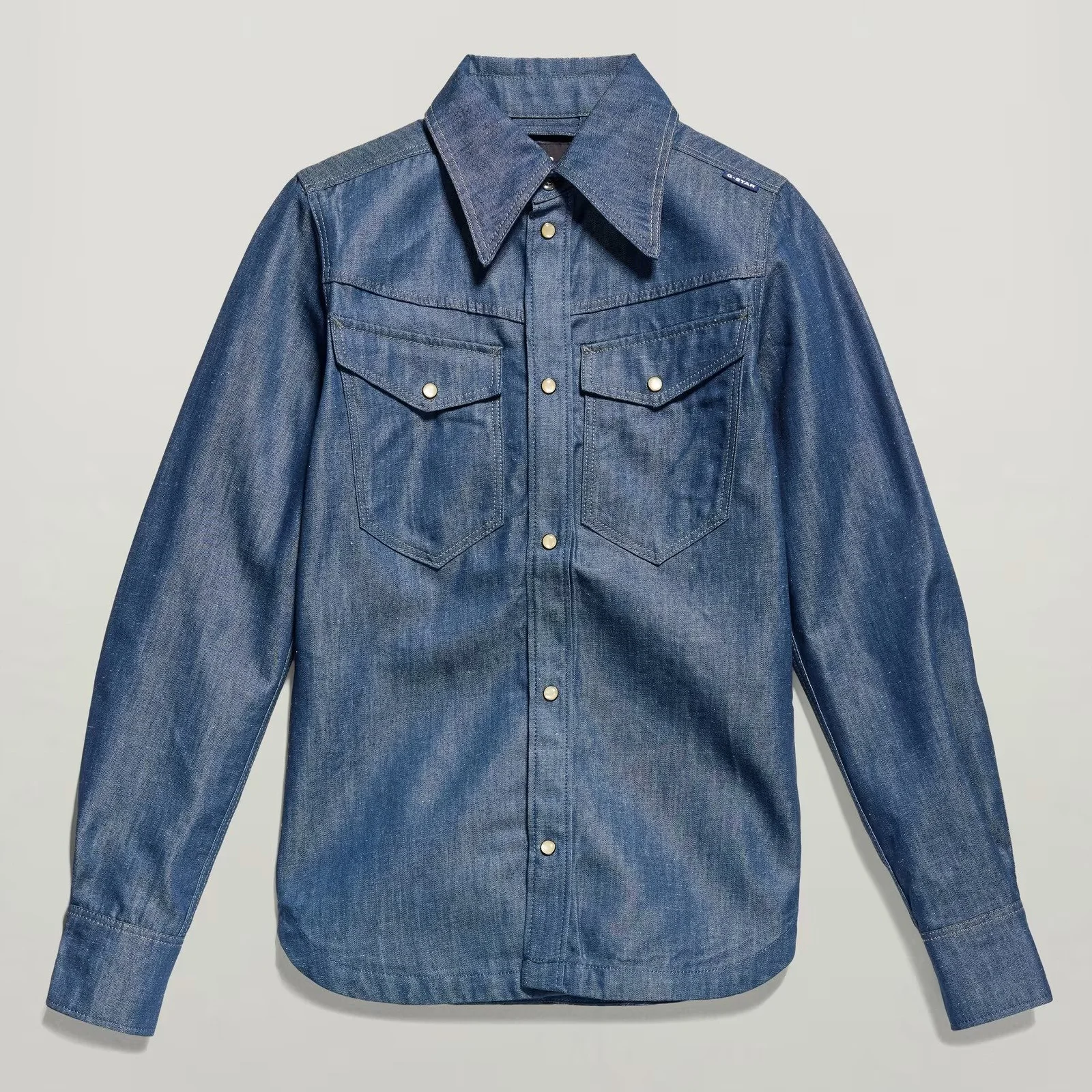 Женская рубашка G-Star RAW Premium 70'S Slim Denim Shirt - M, фото №4