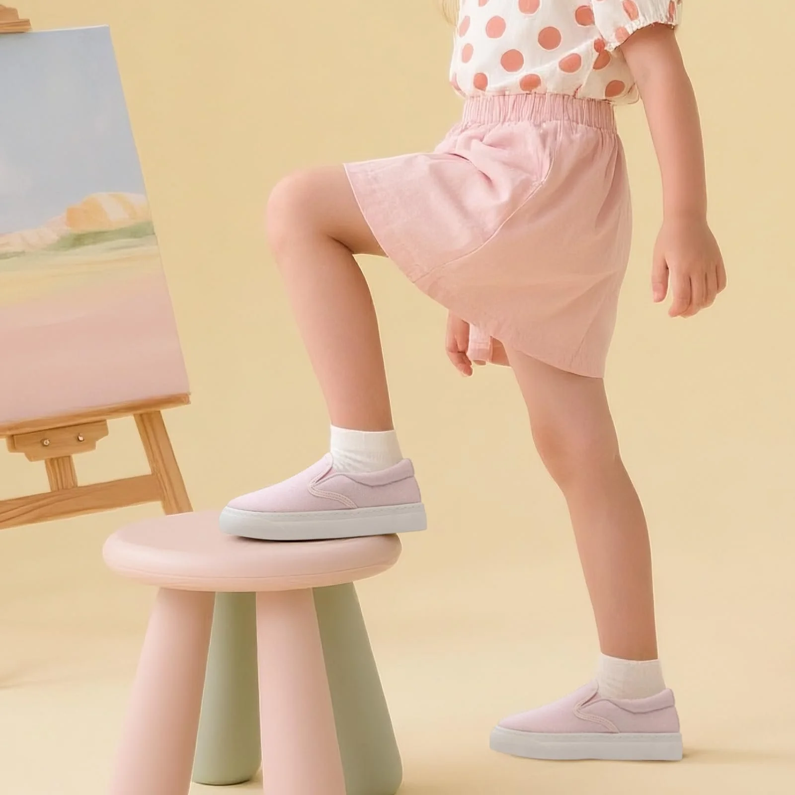 Дитячі Текстильні Кросівки з Блискітками Унісекс Повсякденні Дихаючі Нековзні Легкі та Дівчаток, фото №6