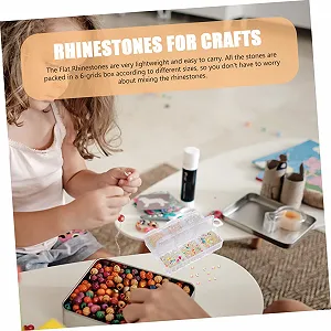 Стрази Плоска задня частина Ciieeo для дизайну нігтів-кольору, аксесуари для манікюру та творчості, прості у використанні для будь-якої нагоди synthetic.ua - Фото 1