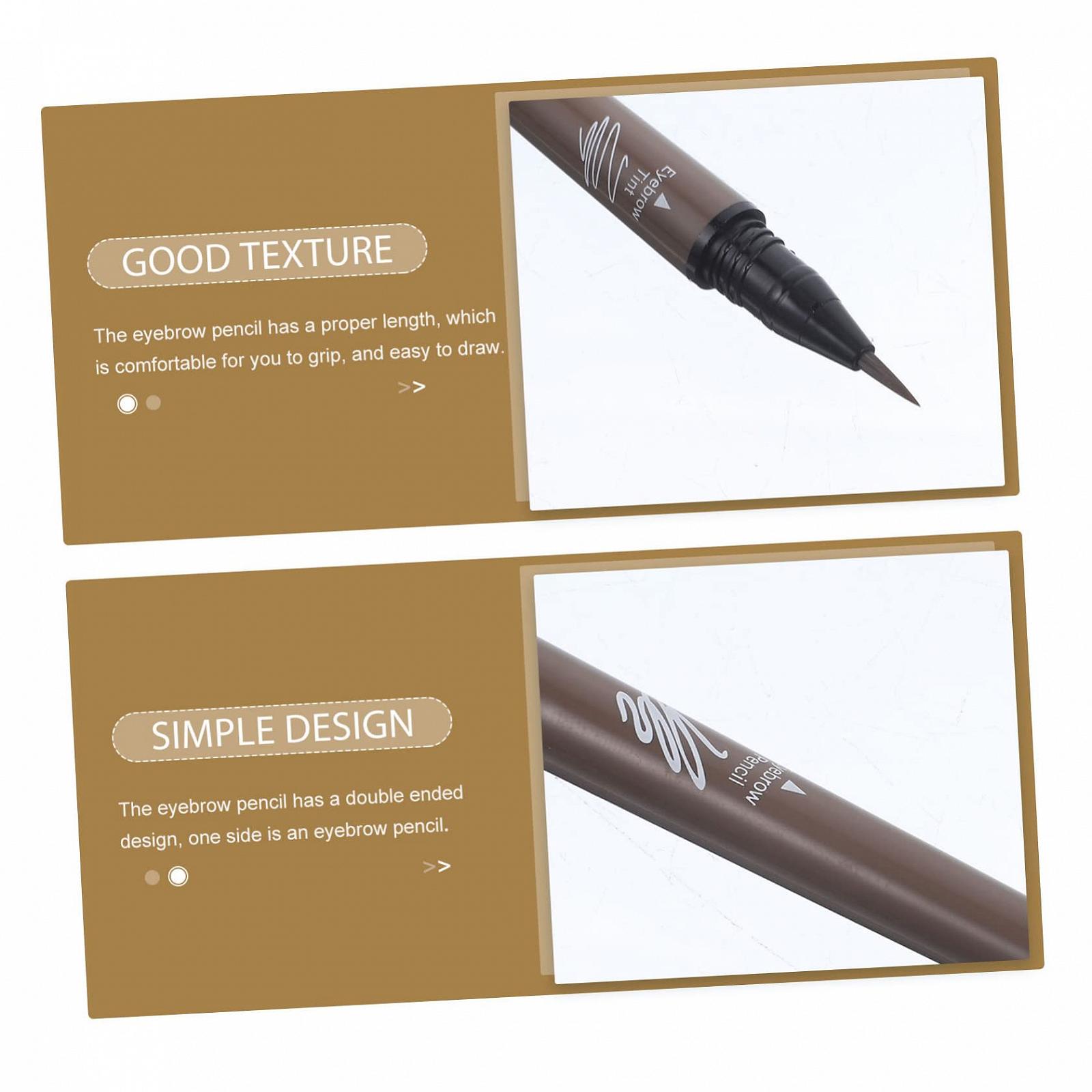 Олівець для брів Minkissy з подвійним кінцем пластиковий водостійкий, фото №2