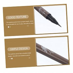 Карандаш для бровей Minkissy двухсторонний пластиковый водостойкий synthetic.ua - Фото 1