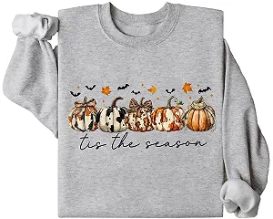 Свитшот Tis The Season Cowhide Pumpkin - Фото 1