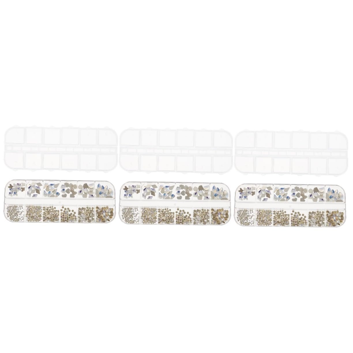 Стразы для ногтей Healeved Плоские для дизайна ногтей, 3 коробки, фото №1 Стразы для ногтей Healeved Плоские для дизайна ногтей, 3 коробки, фото №1