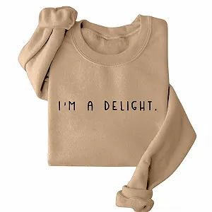 Женская Толстовка с принтом буквы I'M A, осенняя и зимняя, повседневная, с длинными рукавами и круглым вырезом, веселая толстовка - Фото 1