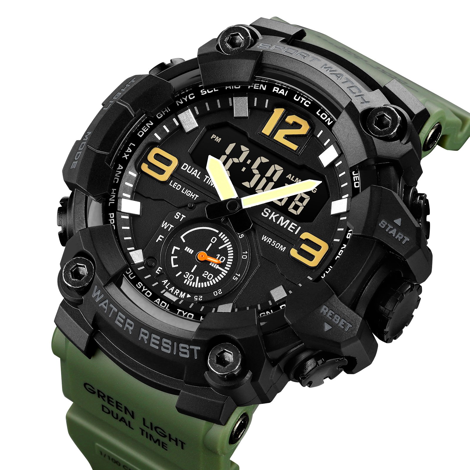 Годинник Skmei 1965AG army green, фото №2