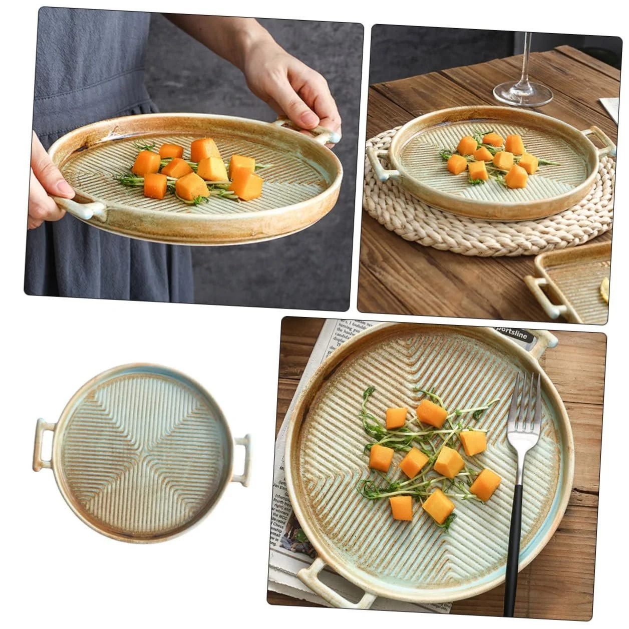 Форма для запекания Lurrose керамическая круглая термостойкая, фото №7 Форма для запекания Lurrose керамическая круглая термостойкая, фото №7