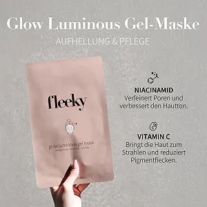 Гель-маска FLEEKY Glow Luminous - сияющий цвет лица и интенсивное увлажнение - с витамином C и ниацинамидом (1 шт. в упаковке) synthetic.ua - Фото 1