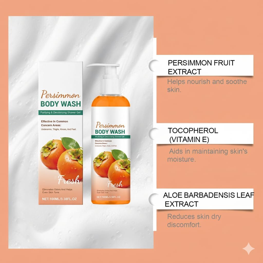 Гель для душу Kaki Body Odour Remover з екстрактом хурми дезодоруючий 1 шт., фото №4 Гель для душу Kaki Body Odour Remover з екстрактом хурми дезодоруючий 1 шт., фото №4