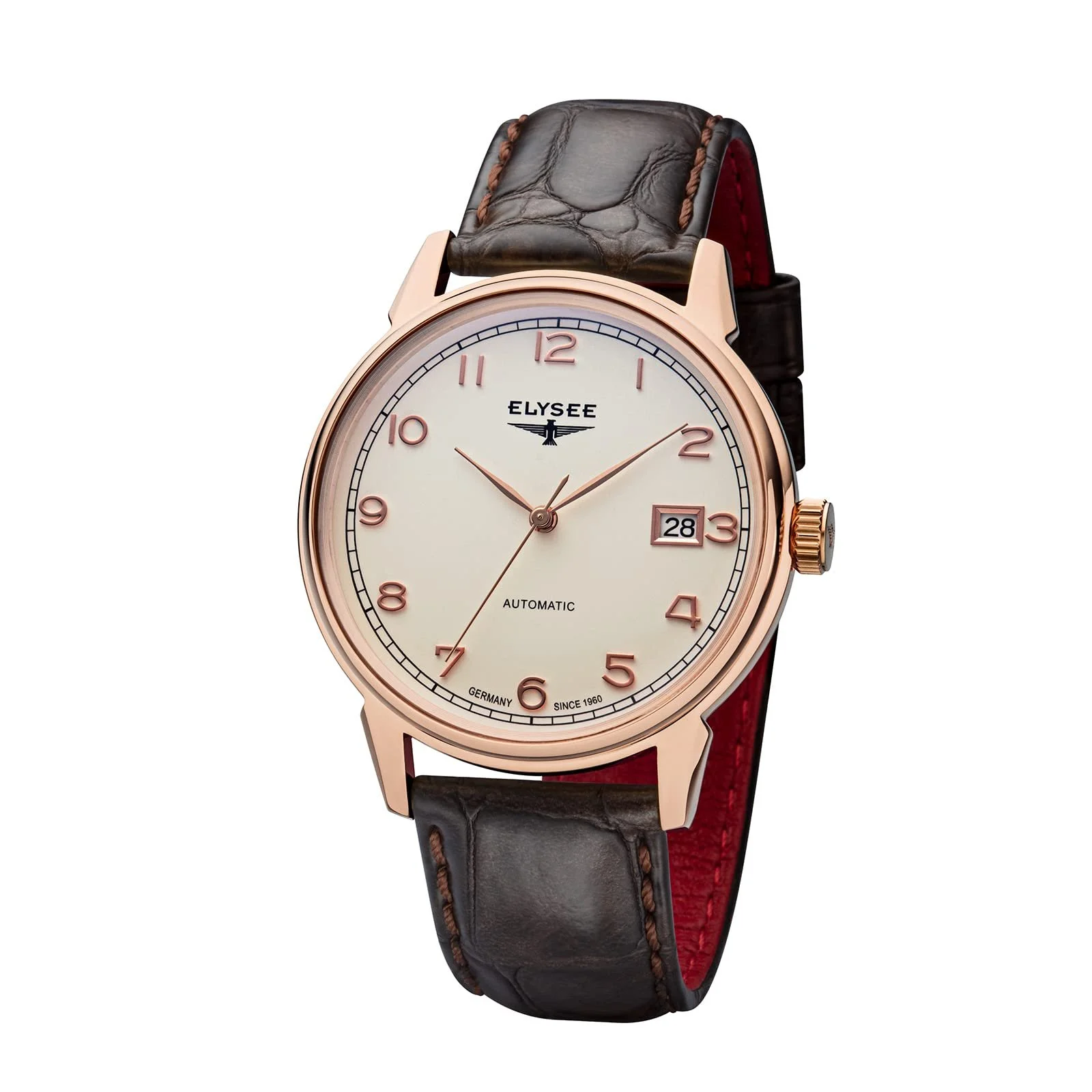 Мужские часы Elysee Vintage Master Automatic 40 Дата Rose Gold Ремешок, фото №1 Мужские часы Elysee Vintage Master Automatic 40 Дата Rose Gold Ремешок, фото №1