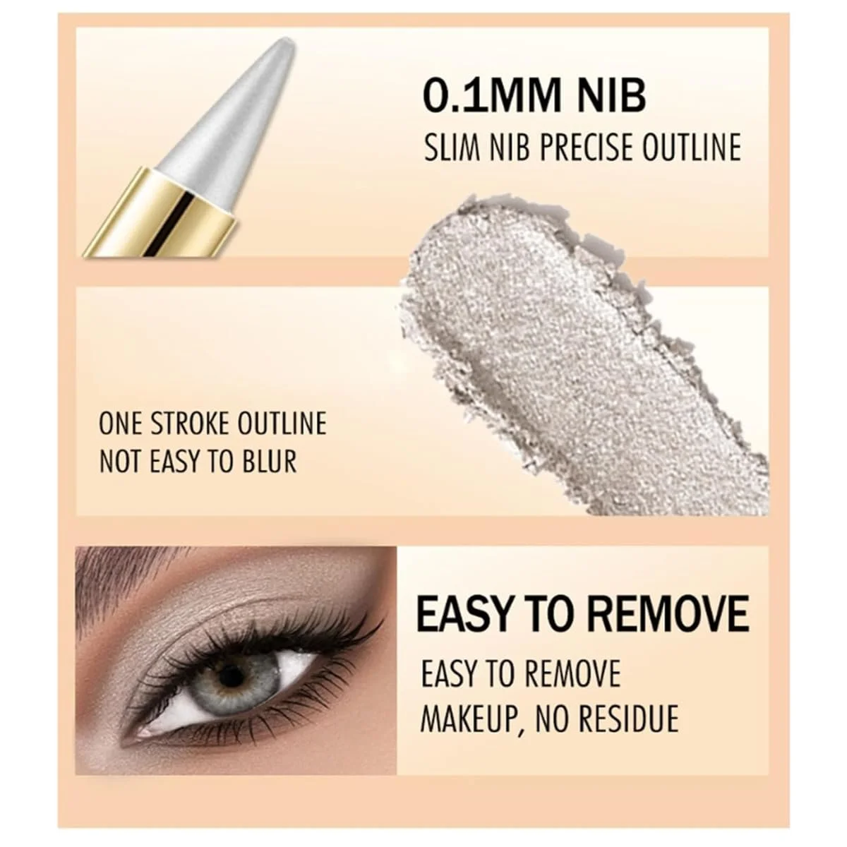 Гелевый Карандаш Ayky Long Wear Gel Eyeliner Черный, фото №4