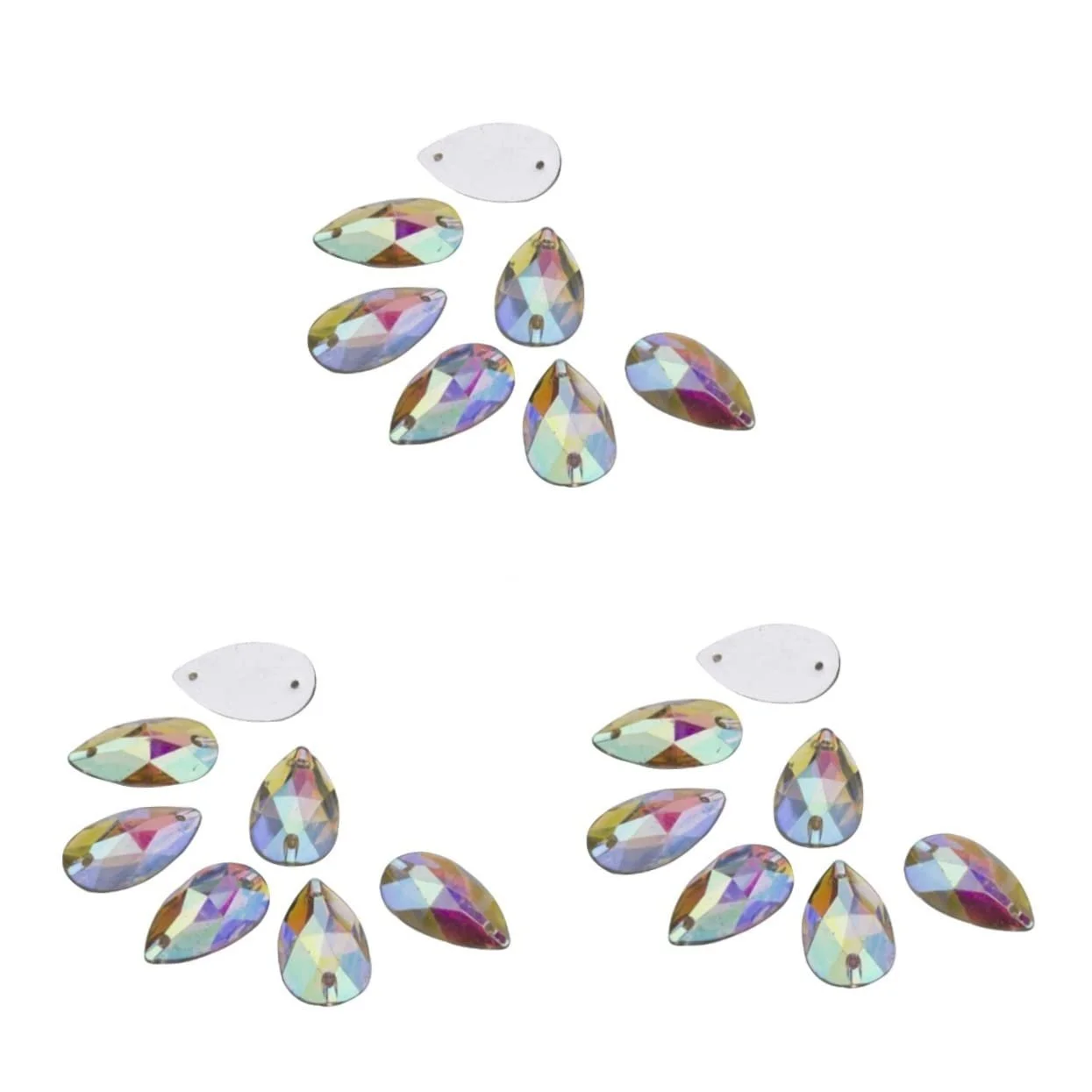 Стрази Краплеподібні POPETPOP 150 шт. AB кольору, фото №7