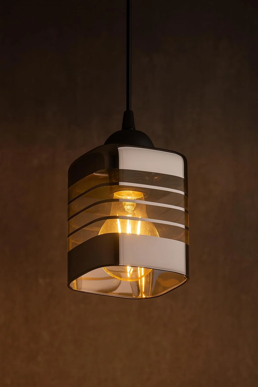 Настільна лампа Loft Metal Glass Silver 1-Bulb E27 Чорний, фото №3