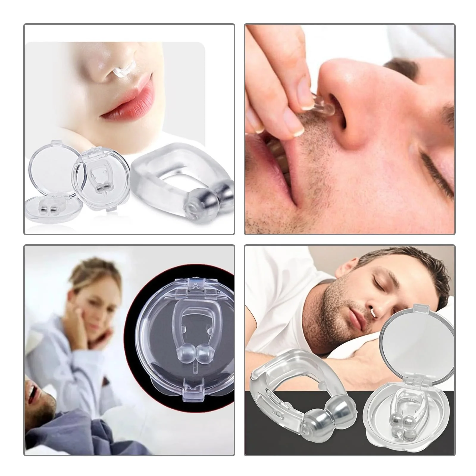 Засіб від хропіння (6 шт. в упаковці) Магнітна кліпса для носа Преміум Легкий у використанні для кращого дихання та сну, фото №2 Засіб від хропіння (6 шт. в упаковці) Магнітна кліпса для носа Преміум Легкий у використанні для кращого дихання та сну, фото №2